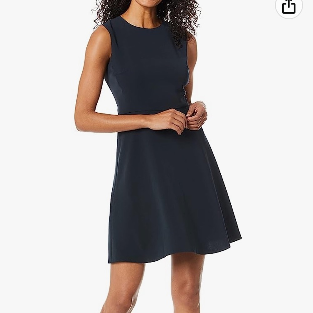 Theory. Dart Mini Dress. Navy. 8.